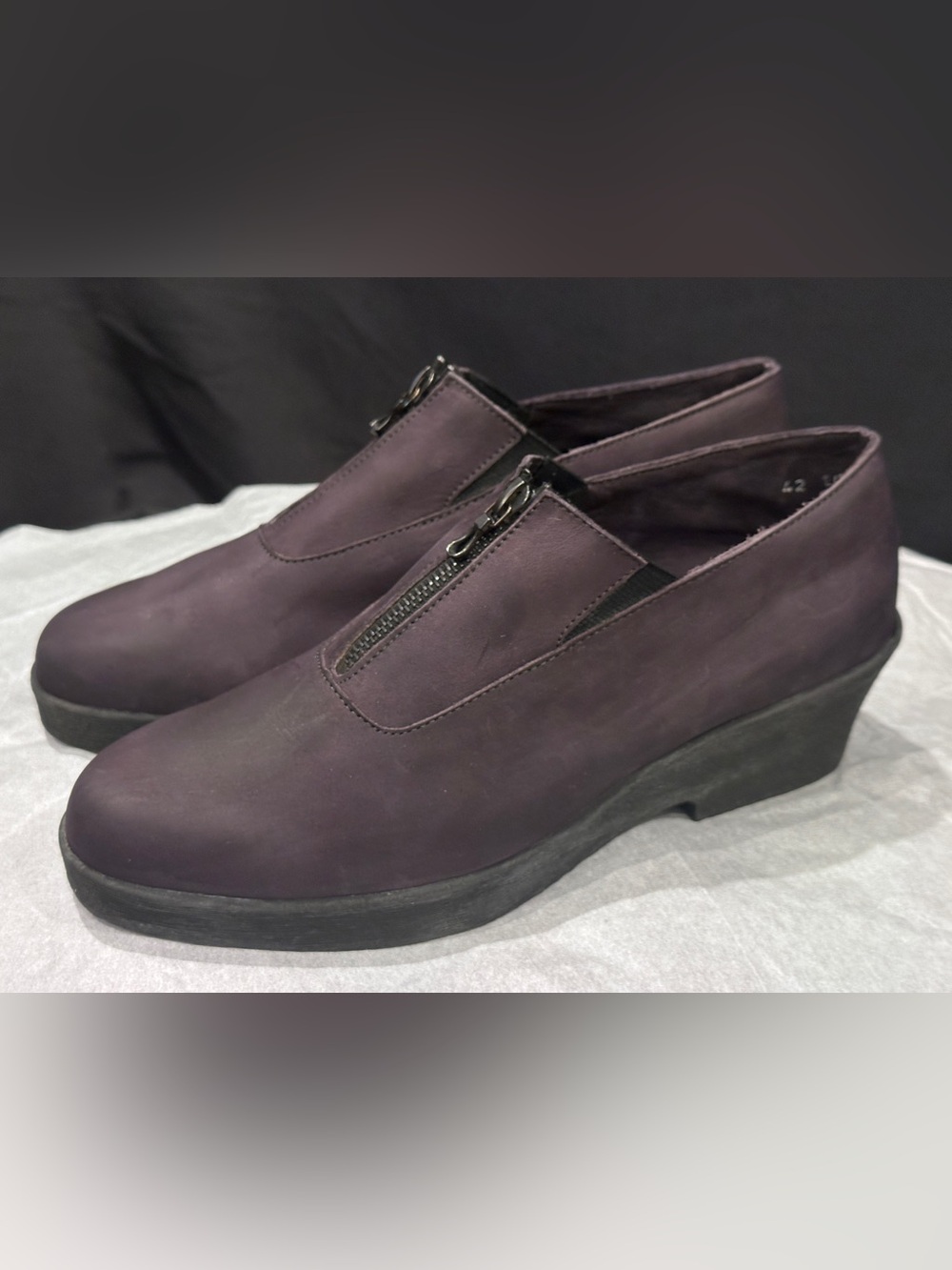 Arche France Plum Nubuck Zip Comfort Booties EU 42 / US 9